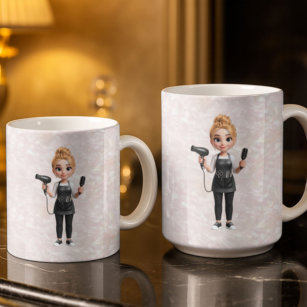 Personalized Hair Stylist Mug Custom Name Gift for Her Edge-to-edge Mug GradoCreations