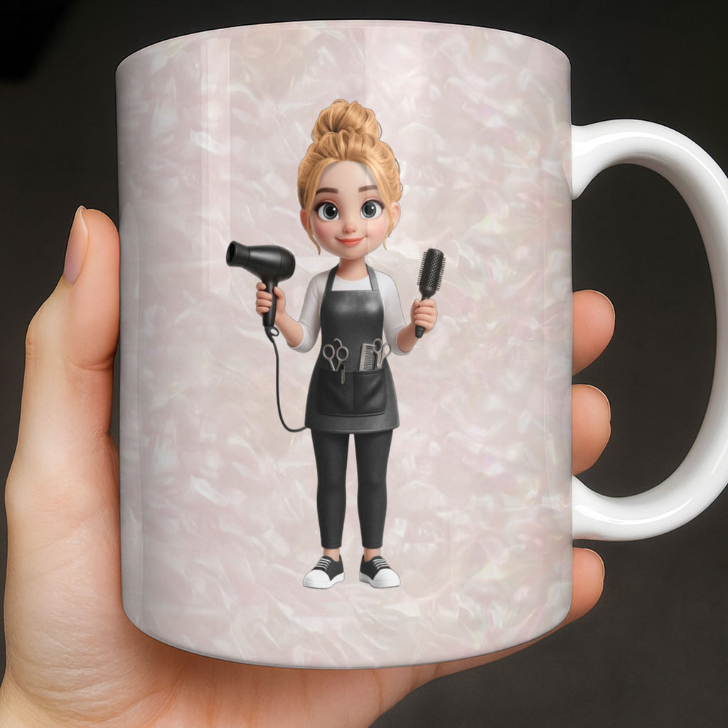 Personalized Hair Stylist Mug Custom Name Gift for Her Edge-to-edge Mug GradoCreations