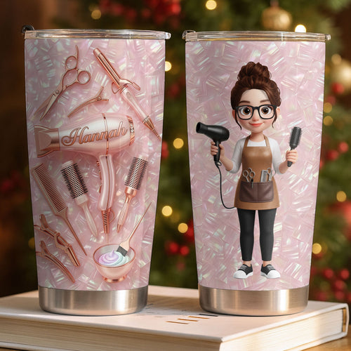 Personalized 20oz Custom Stainless Steel Tumbler Gift for Hairstylist 20oz Tumbler GradoCreations