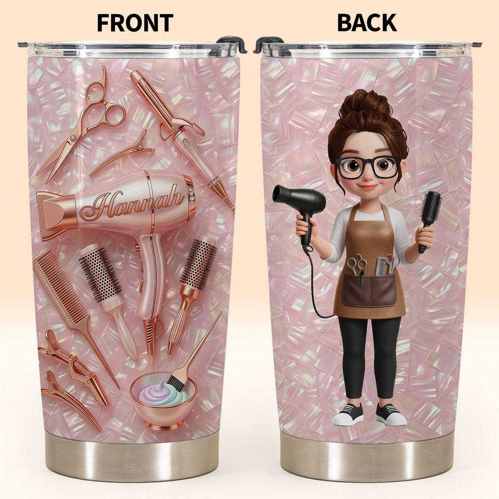 Personalized 20oz Custom Stainless Steel Tumbler Gift for Hairstylist 20oz Tumbler GradoCreations