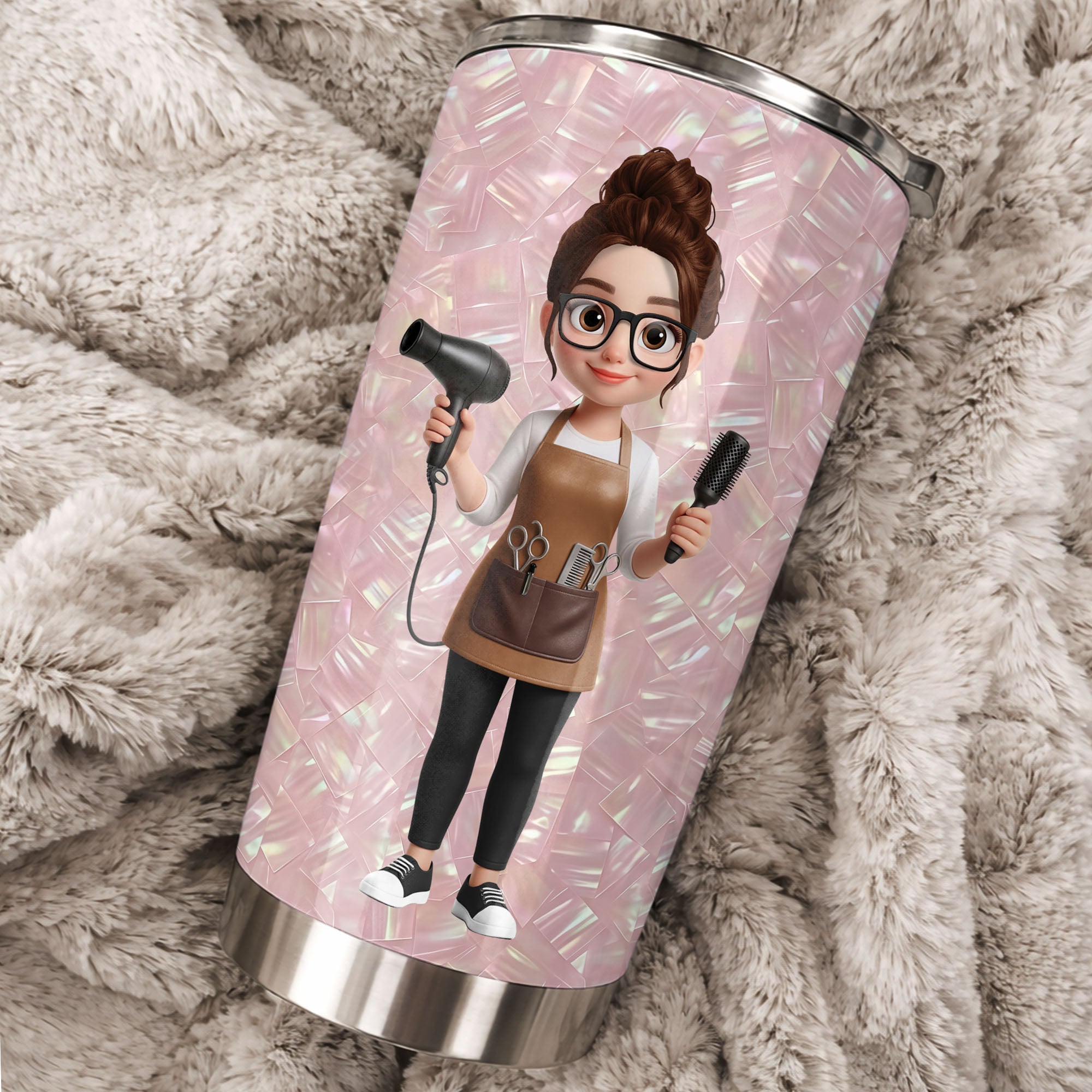 Personalized 20oz Custom Stainless Steel Tumbler Gift for Hairstylist 20oz Tumbler GradoCreations