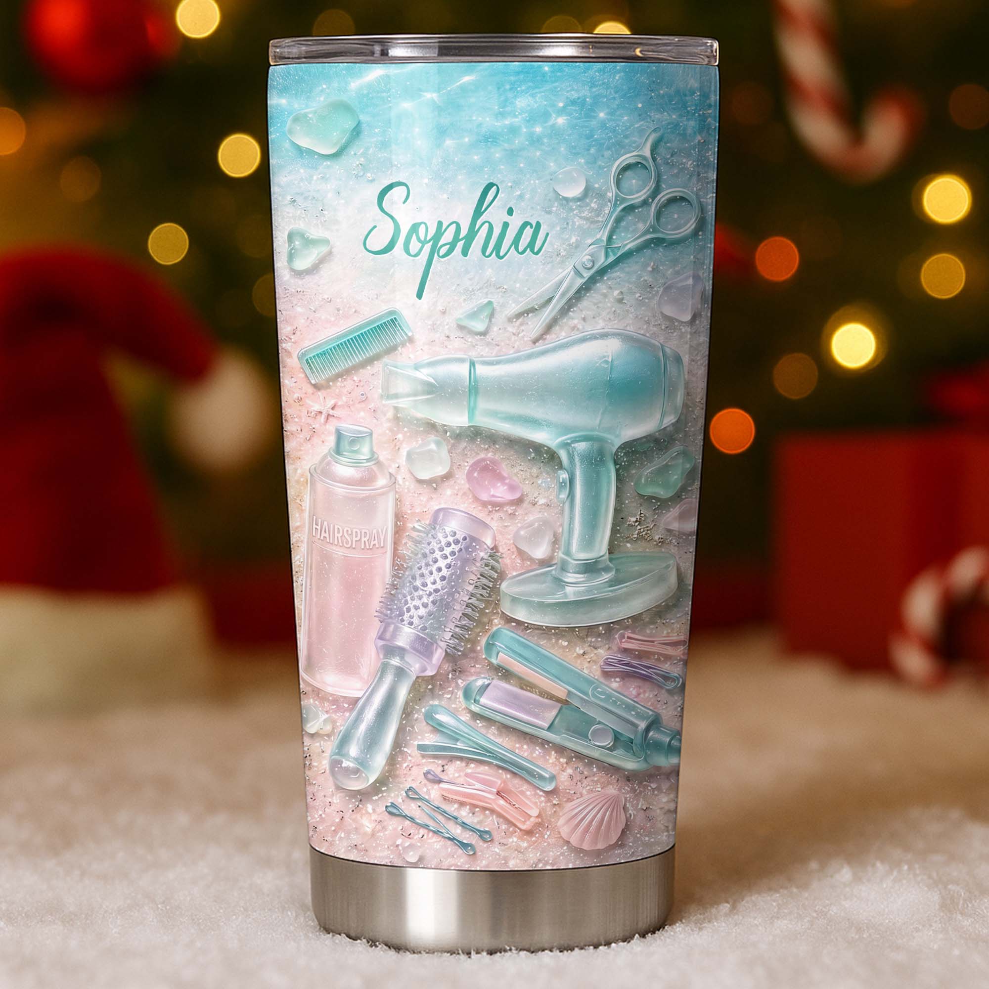 Personalized Stainless Steel Tumbler for Hairstylist Gift 20oz 20oz Tumbler GradoCreations