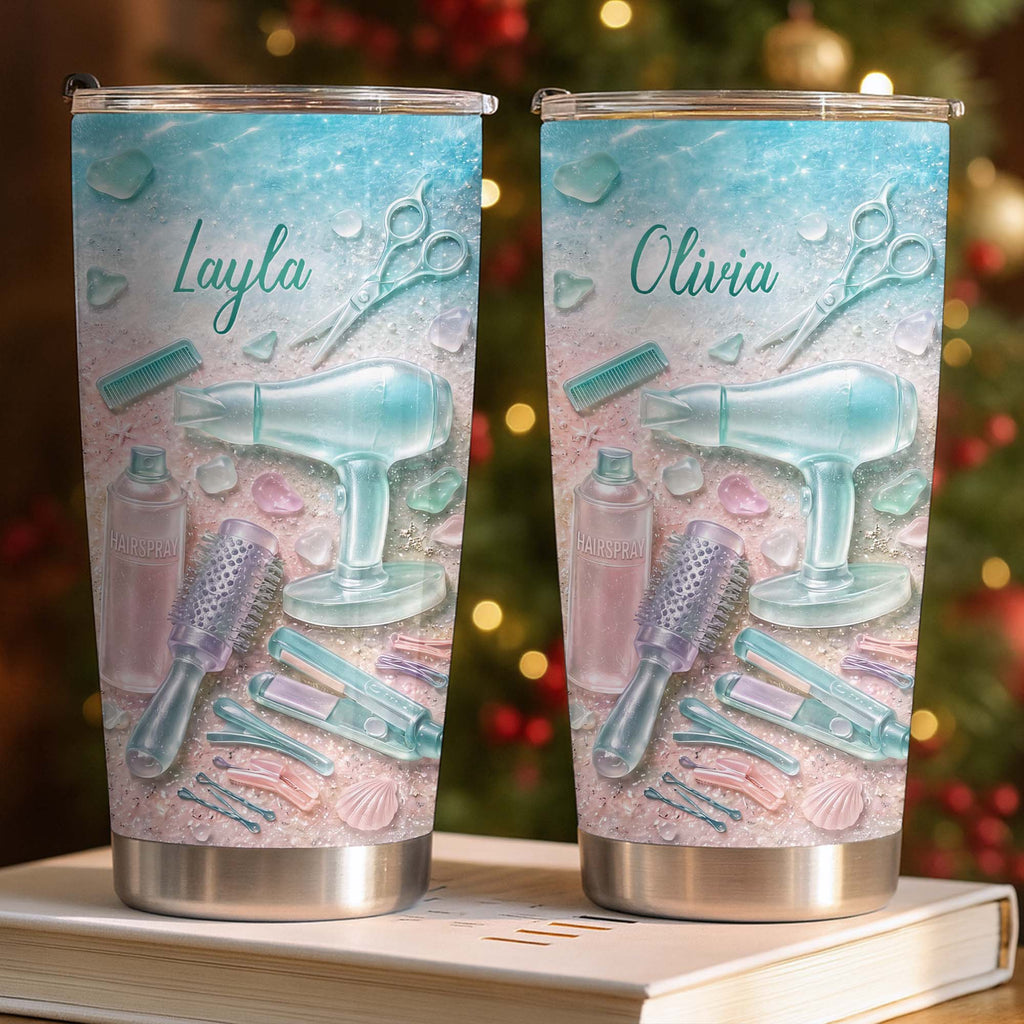Personalized Stainless Steel Tumbler for Hairstylist Gift 20oz 20oz Tumbler GradoCreations