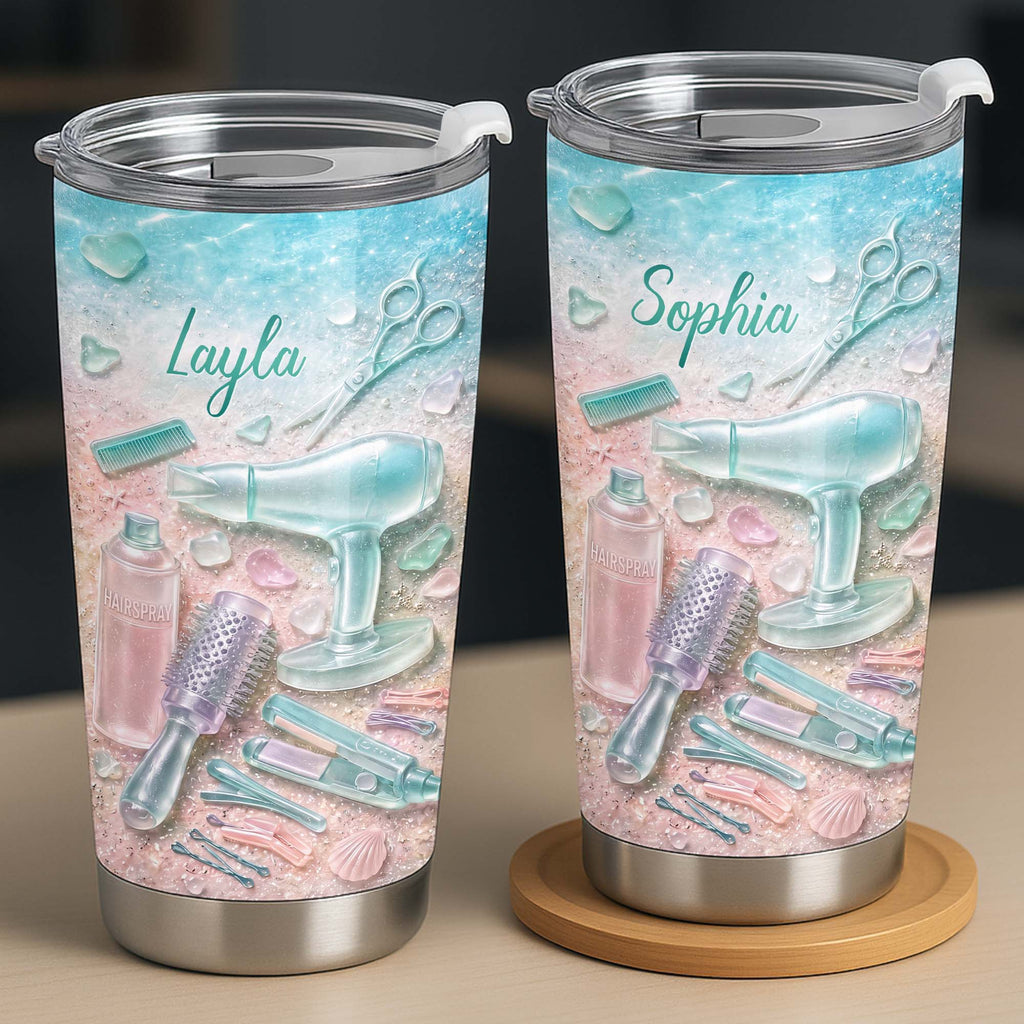 Personalized Stainless Steel Tumbler for Hairstylist Gift 20oz 20oz Tumbler GradoCreations