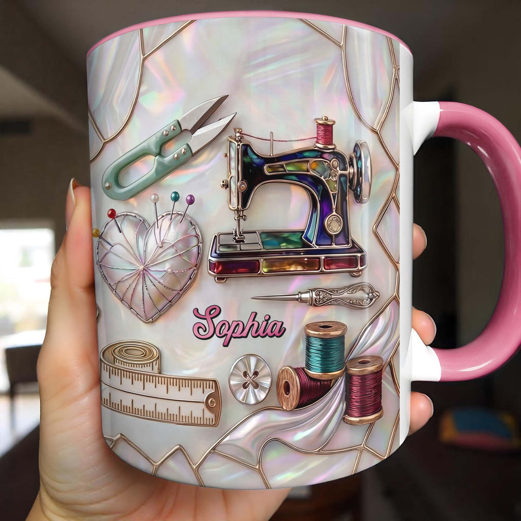 Personalized Ceramic Accent Mug Custom Name Gift for Mom
