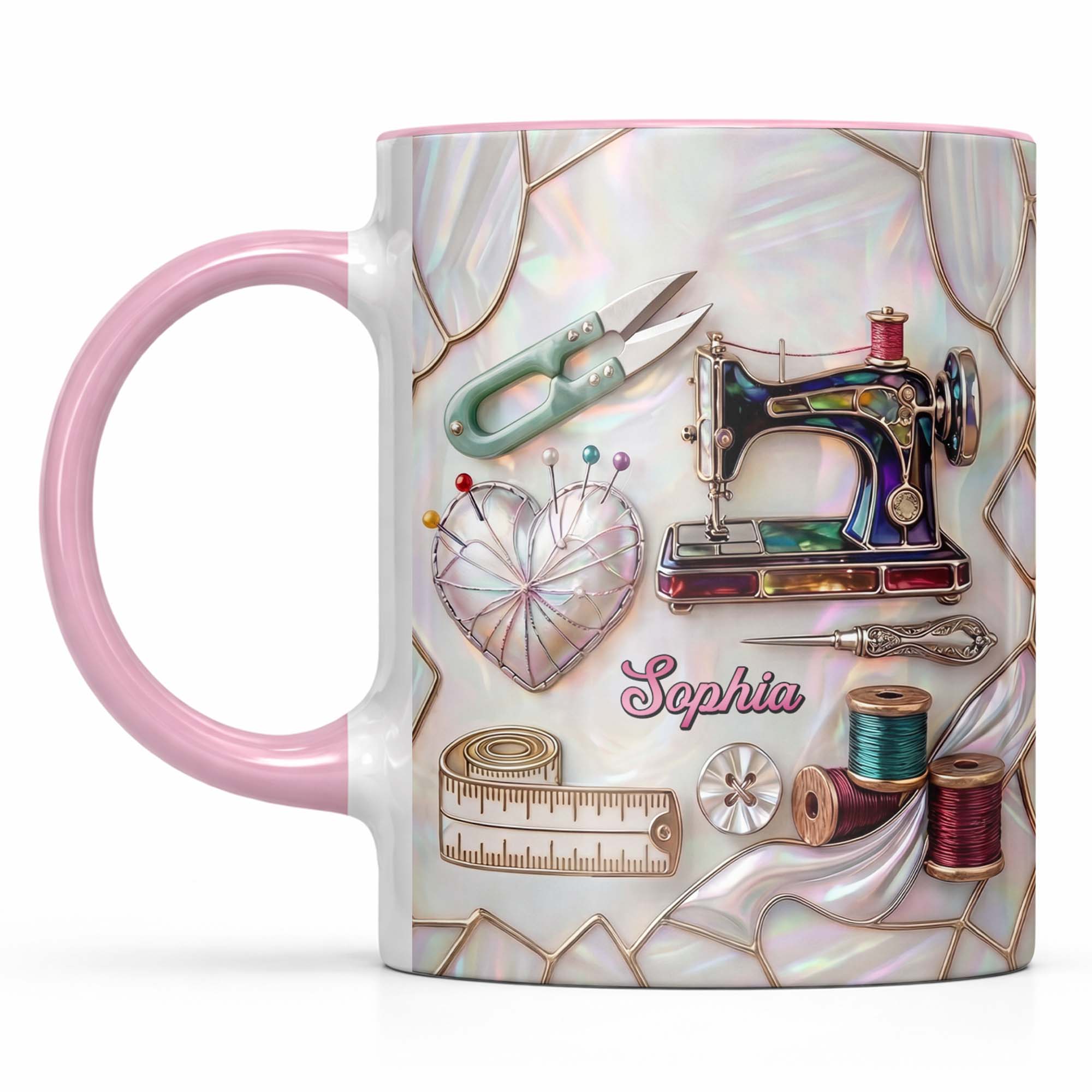 Personalized Ceramic Accent Mug Custom Name Gift for Mom