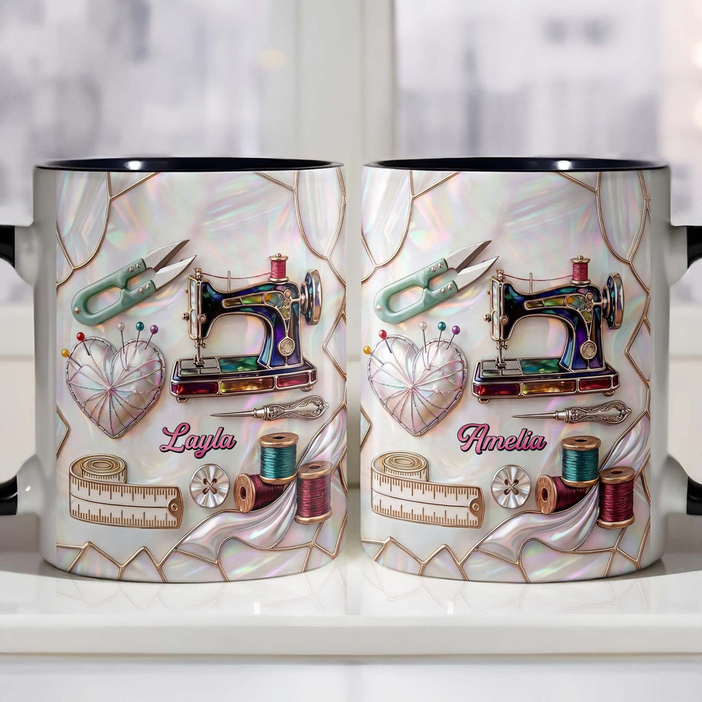 Personalized Ceramic Accent Mug Custom Name Gift for Mom