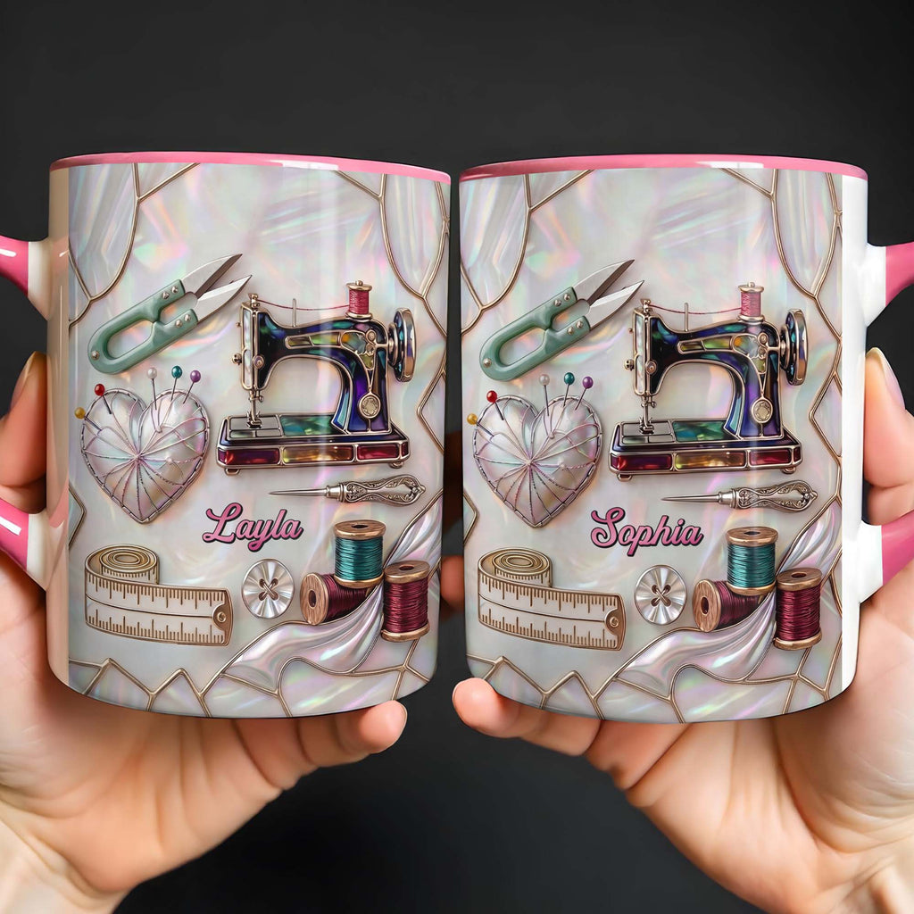 Personalized Ceramic Accent Mug Custom Name Gift for Mom