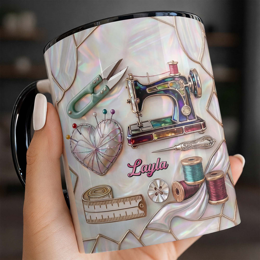 Personalized Ceramic Accent Mug Custom Name Gift for Mom