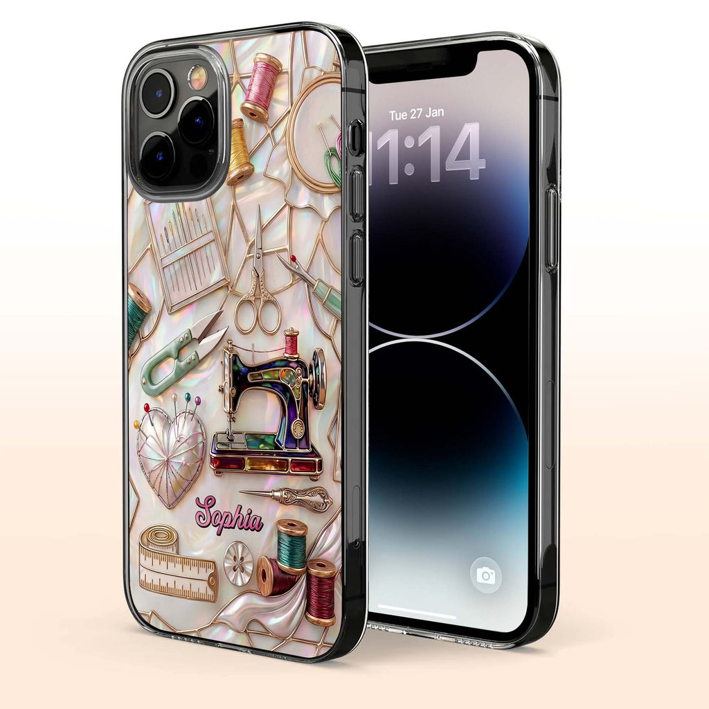 Personalized Clear Phone Case Custom Name Gift for Mom