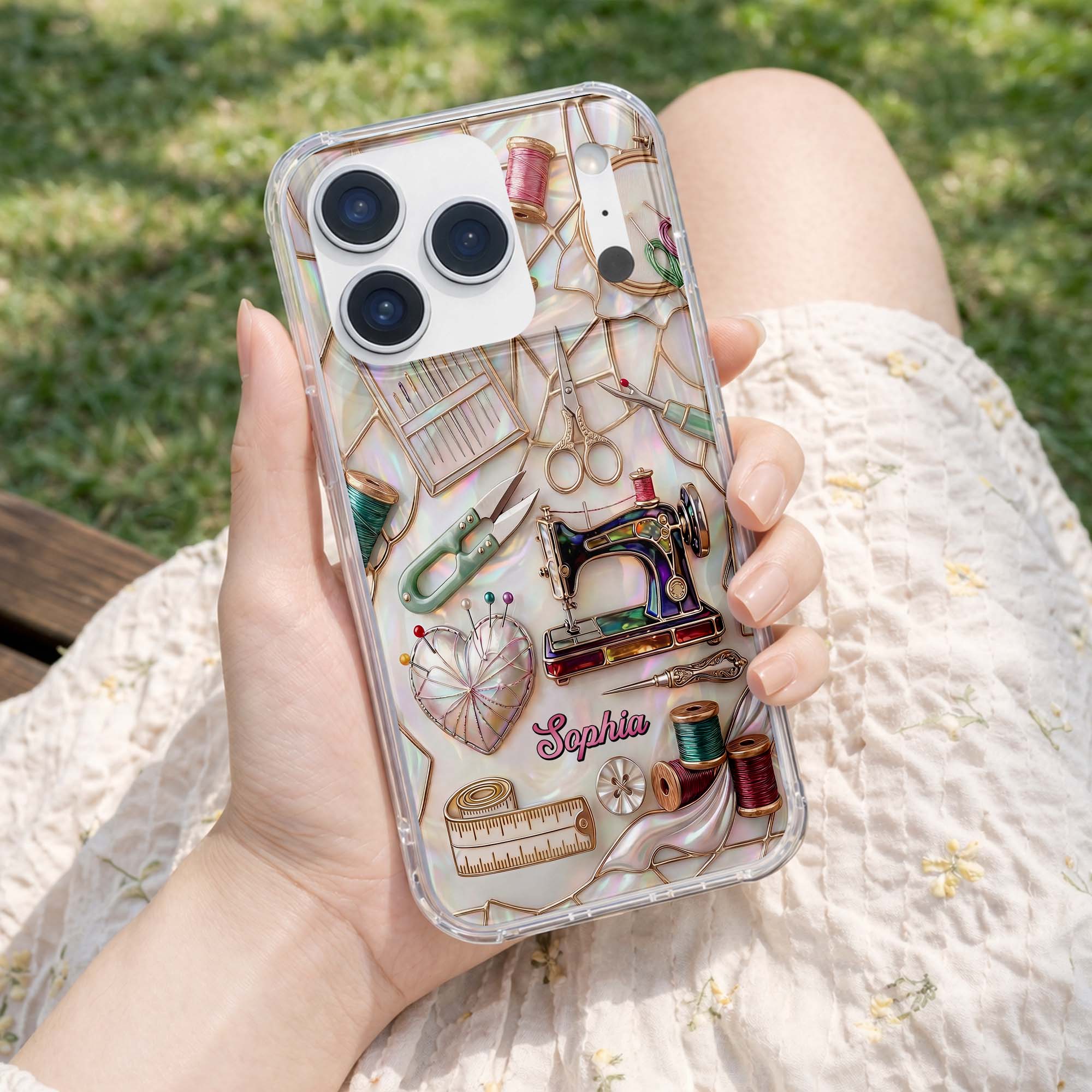 Personalized Clear Phone Case Custom Name Gift for Mom