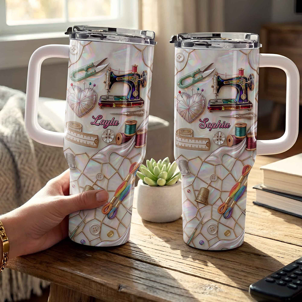 Personalized 40oz Stainless Steel Tumbler Custom Name Gift for Mom