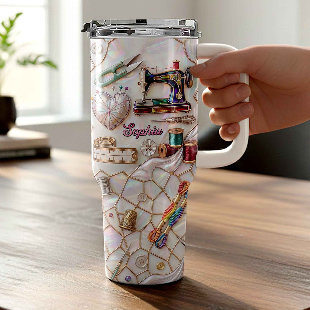 Personalized 40oz Stainless Steel Tumbler Custom Name Gift for Mom