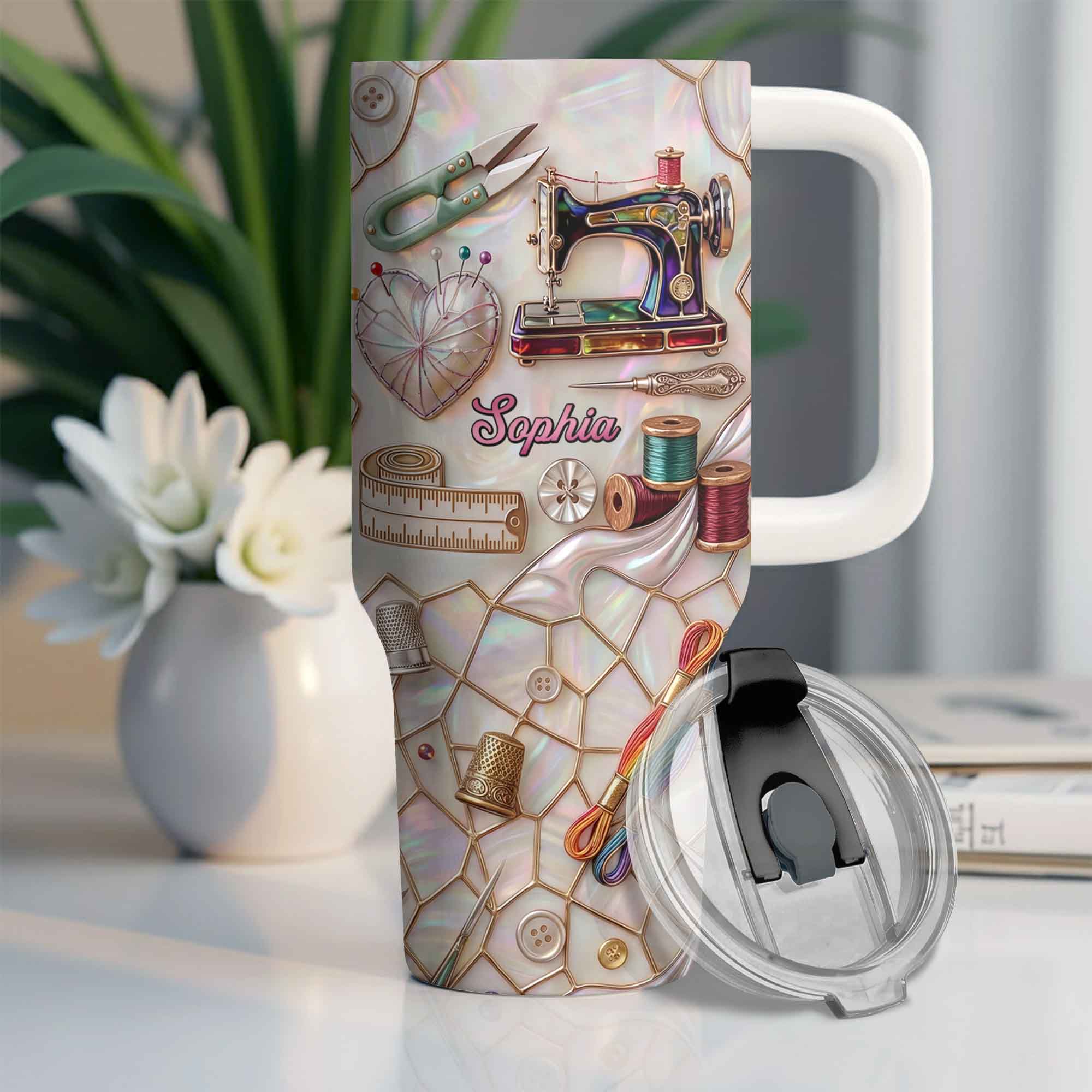 Personalized 40oz Stainless Steel Tumbler Custom Name Gift for Mom