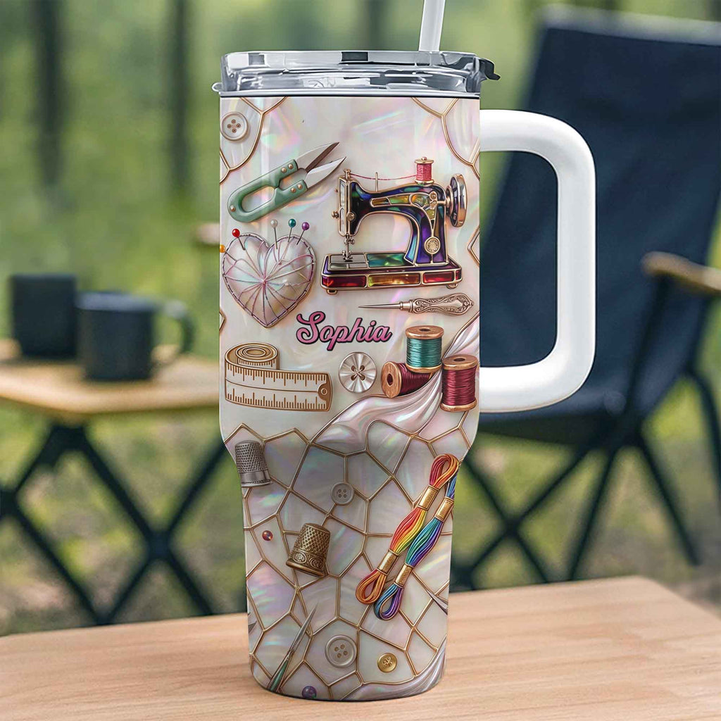 Personalized 40oz Stainless Steel Tumbler Custom Name Gift for Mom