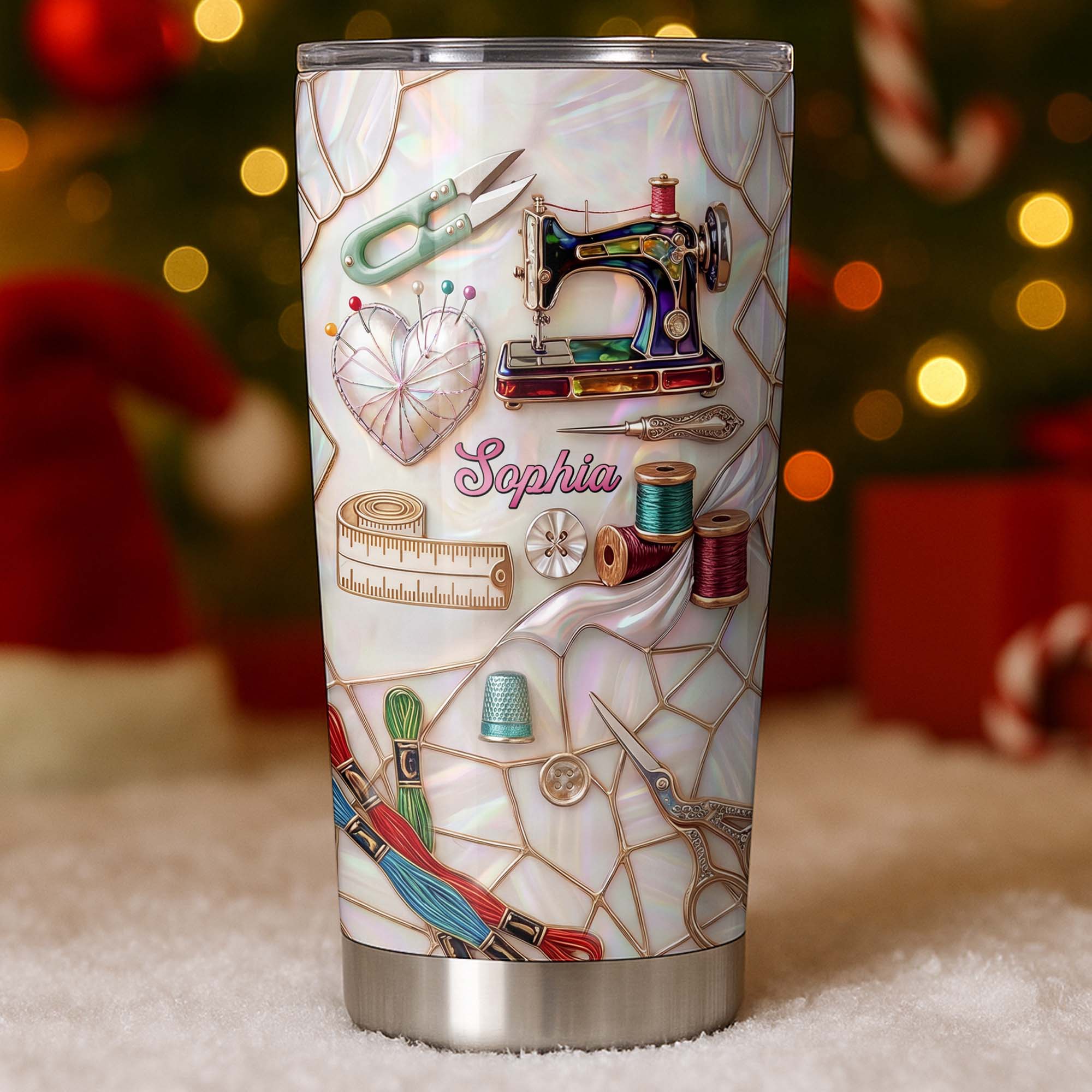 Personalized 20oz Tumbler for Sewers Custom Name Gift Idea