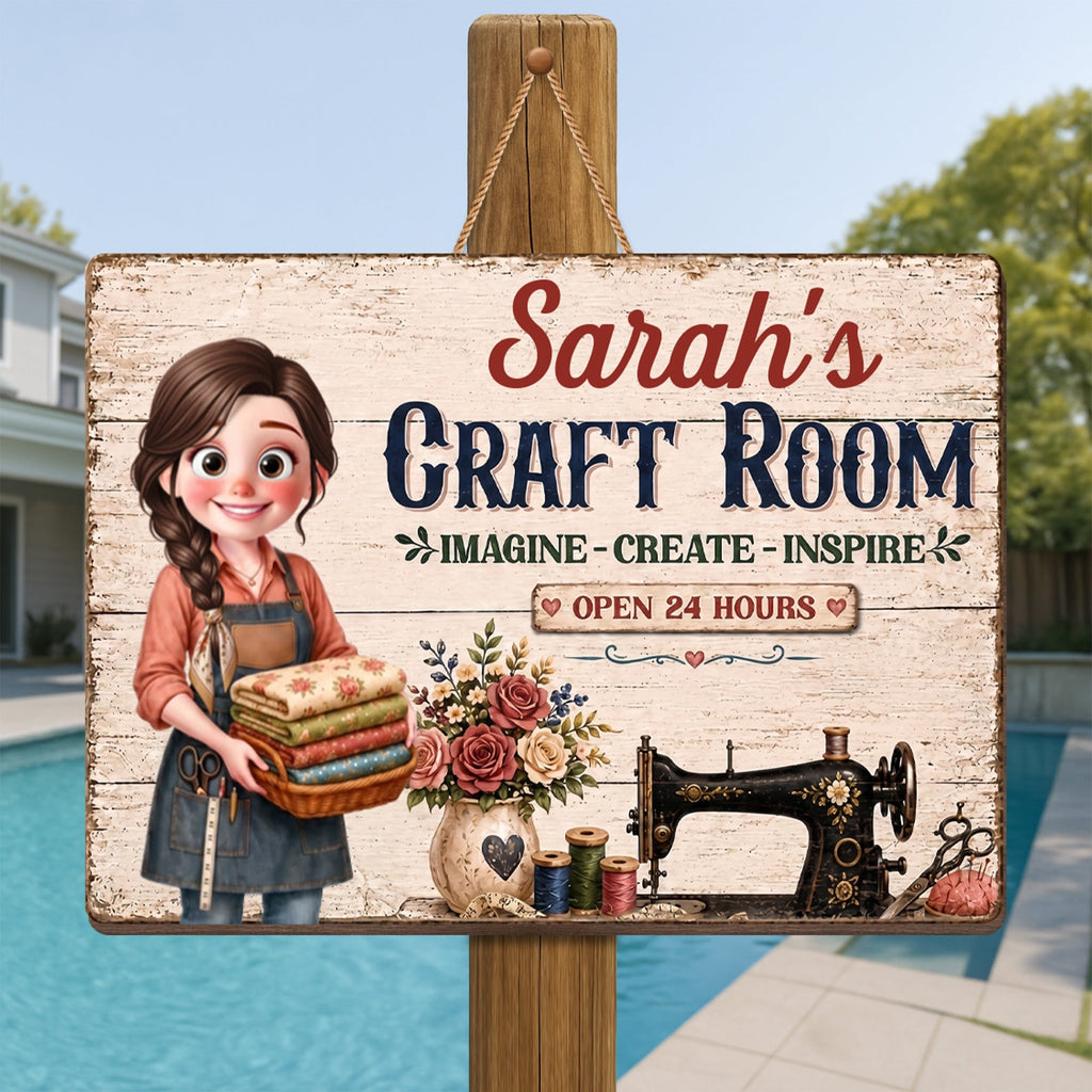 Personalized Birch Plywood Wood Sign for Craft Room Decor Wood Sign GradoCreations