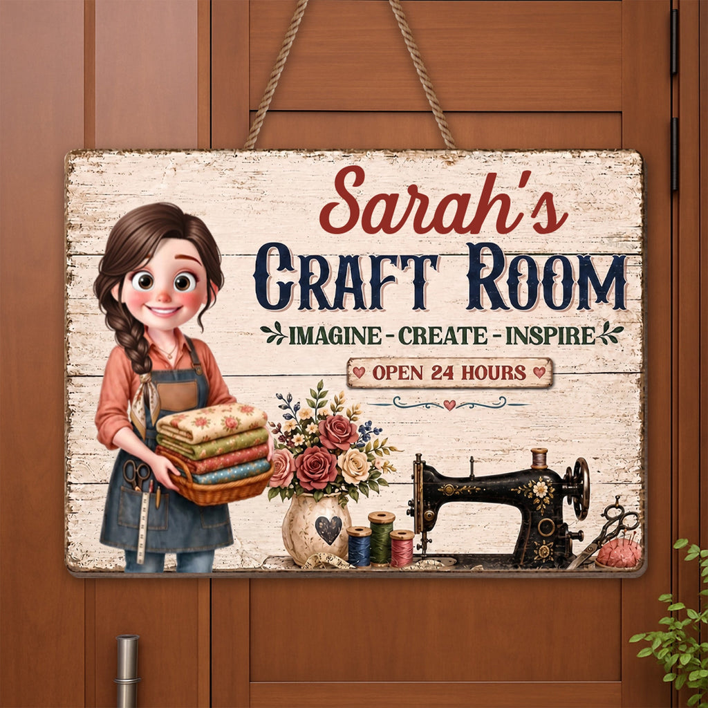 Personalized Birch Plywood Wood Sign for Craft Room Decor Wood Sign GradoCreations