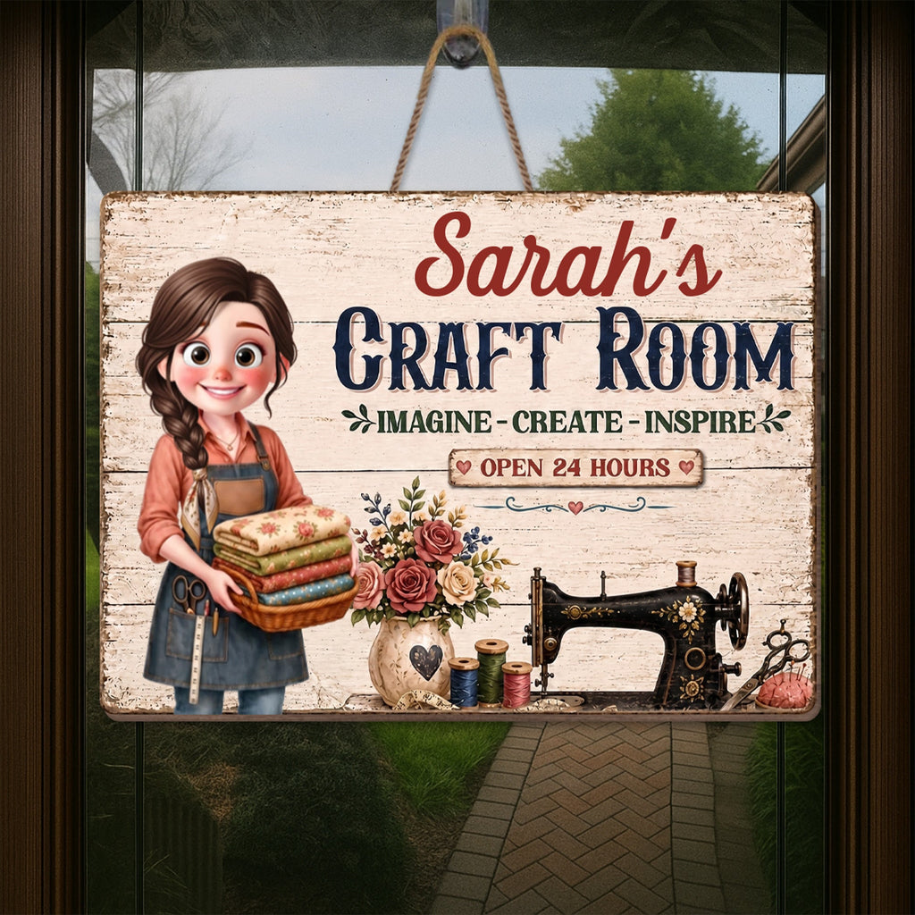 Personalized Birch Plywood Wood Sign for Craft Room Decor Wood Sign GradoCreations