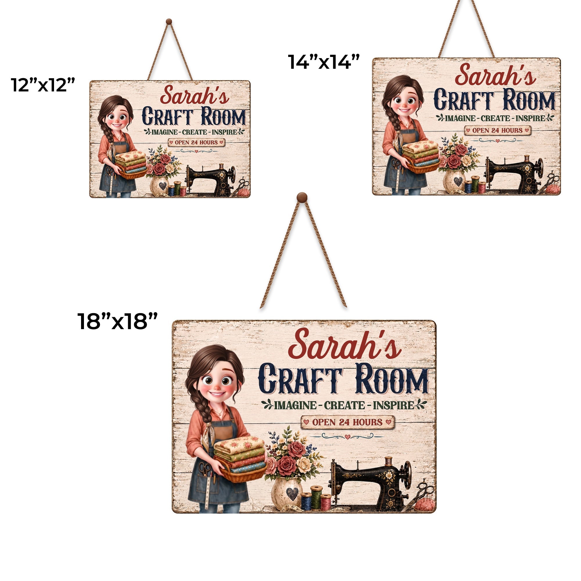 Personalized Birch Plywood Wood Sign for Craft Room Decor Wood Sign GradoCreations