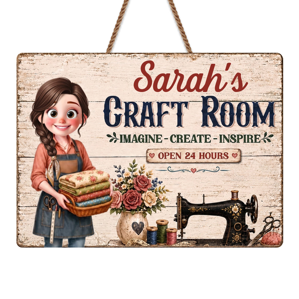 Personalized Birch Plywood Wood Sign for Craft Room Decor Wood Sign GradoCreations