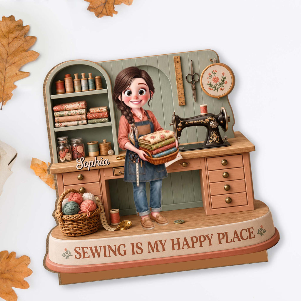 Personalized Wood Plaque Custom Sewing Machine Gift for Mom Wood Plaque GradoCreations