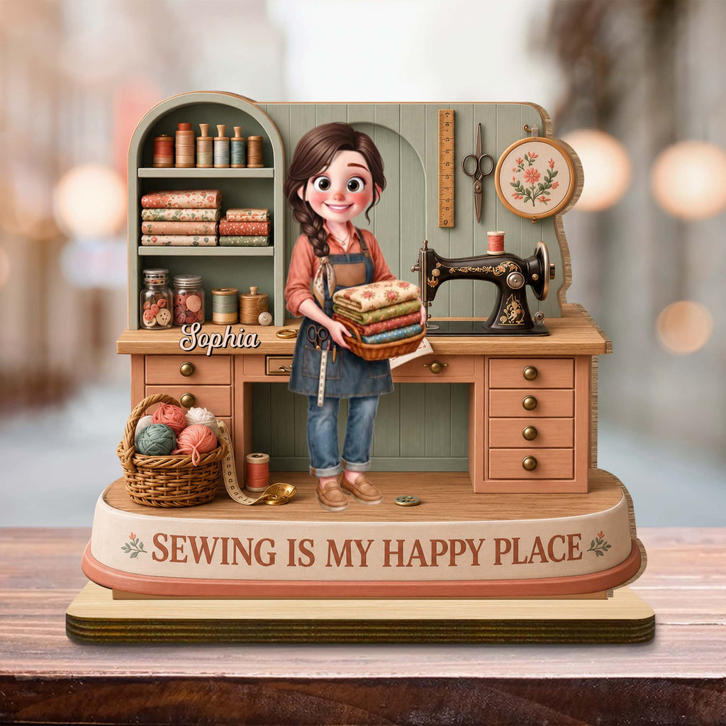 Personalized Wood Plaque Custom Sewing Machine Gift for Mom Wood Plaque GradoCreations
