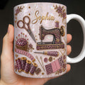 Personalized Leopard Print Coffee Mug Custom Name Gift for Mom Edge-to-edge Mug GradoCreations