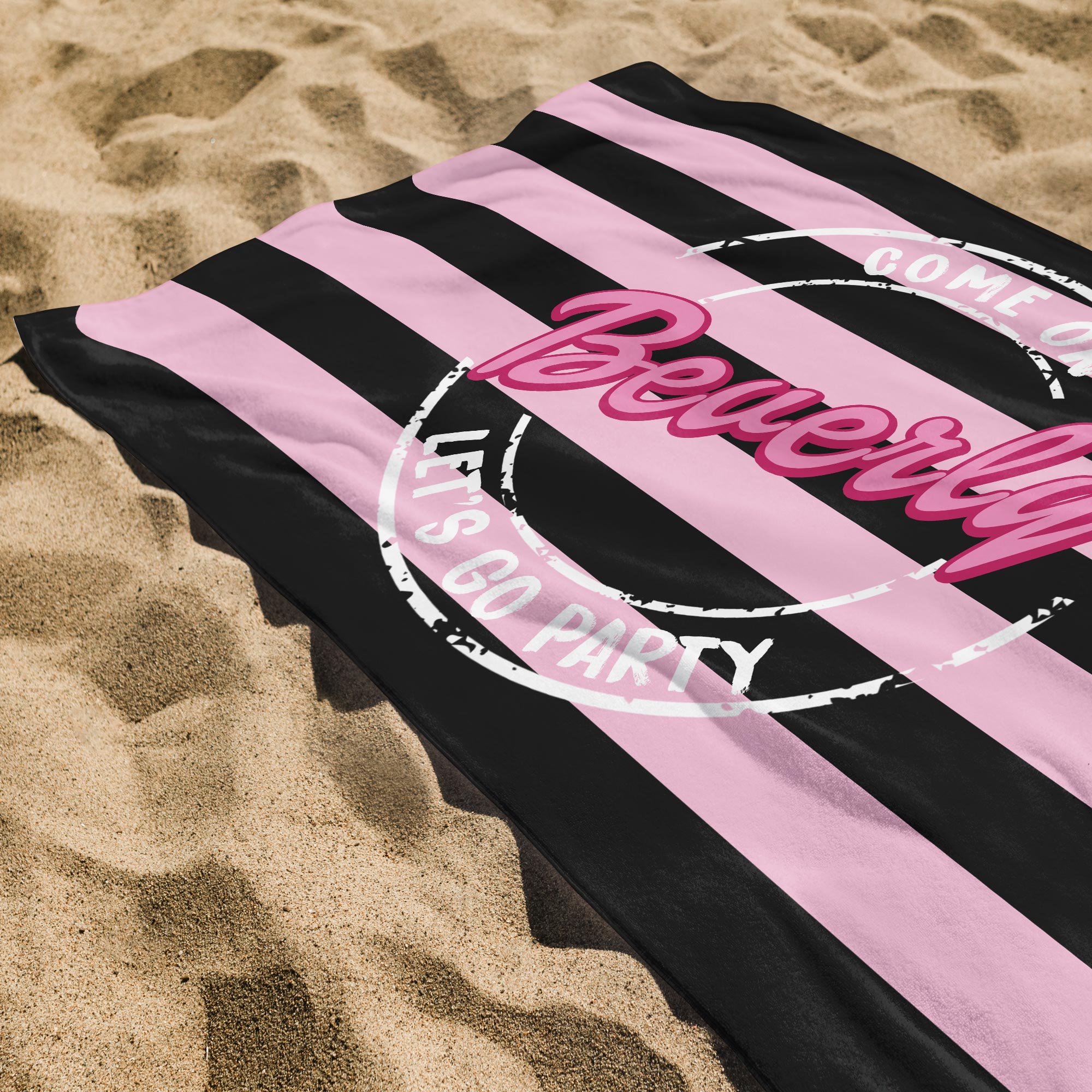 Personalized Microfiber Beach Towel Custom Name Gift for Her Beach Towels GradoCreations