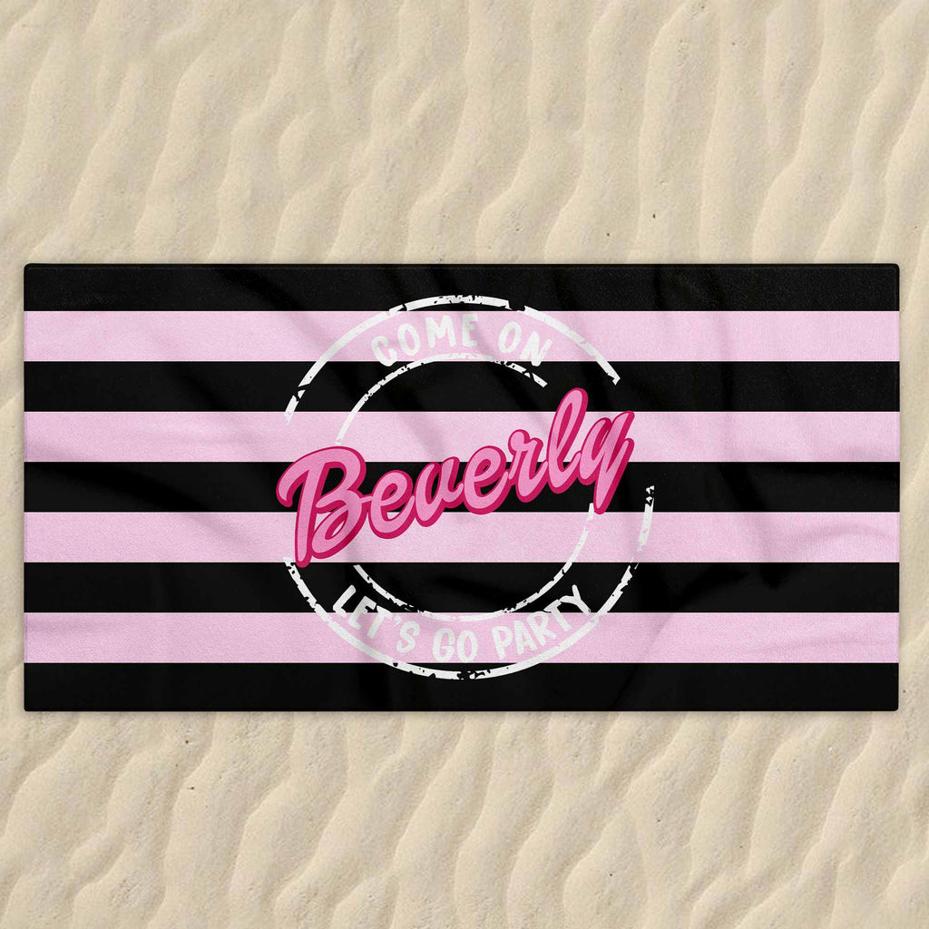 Personalized Microfiber Beach Towel Custom Name Gift for Her Beach Towels GradoCreations