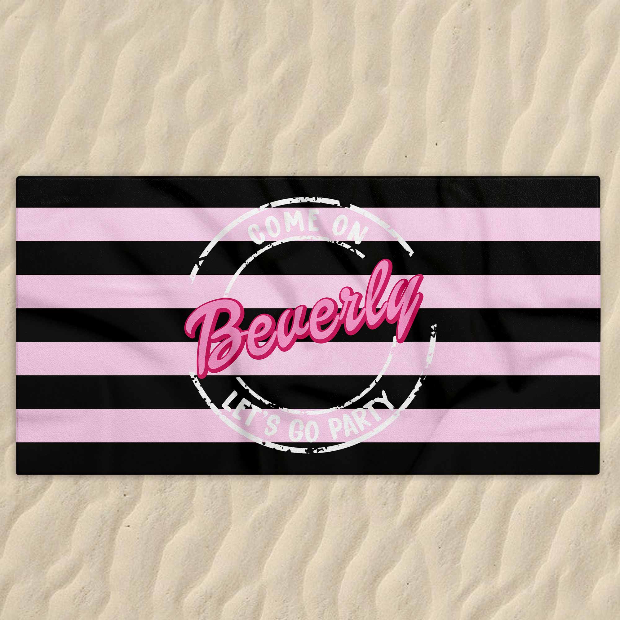 Personalized Microfiber Beach Towel Custom Name Gift for Her Beach Towels GradoCreations