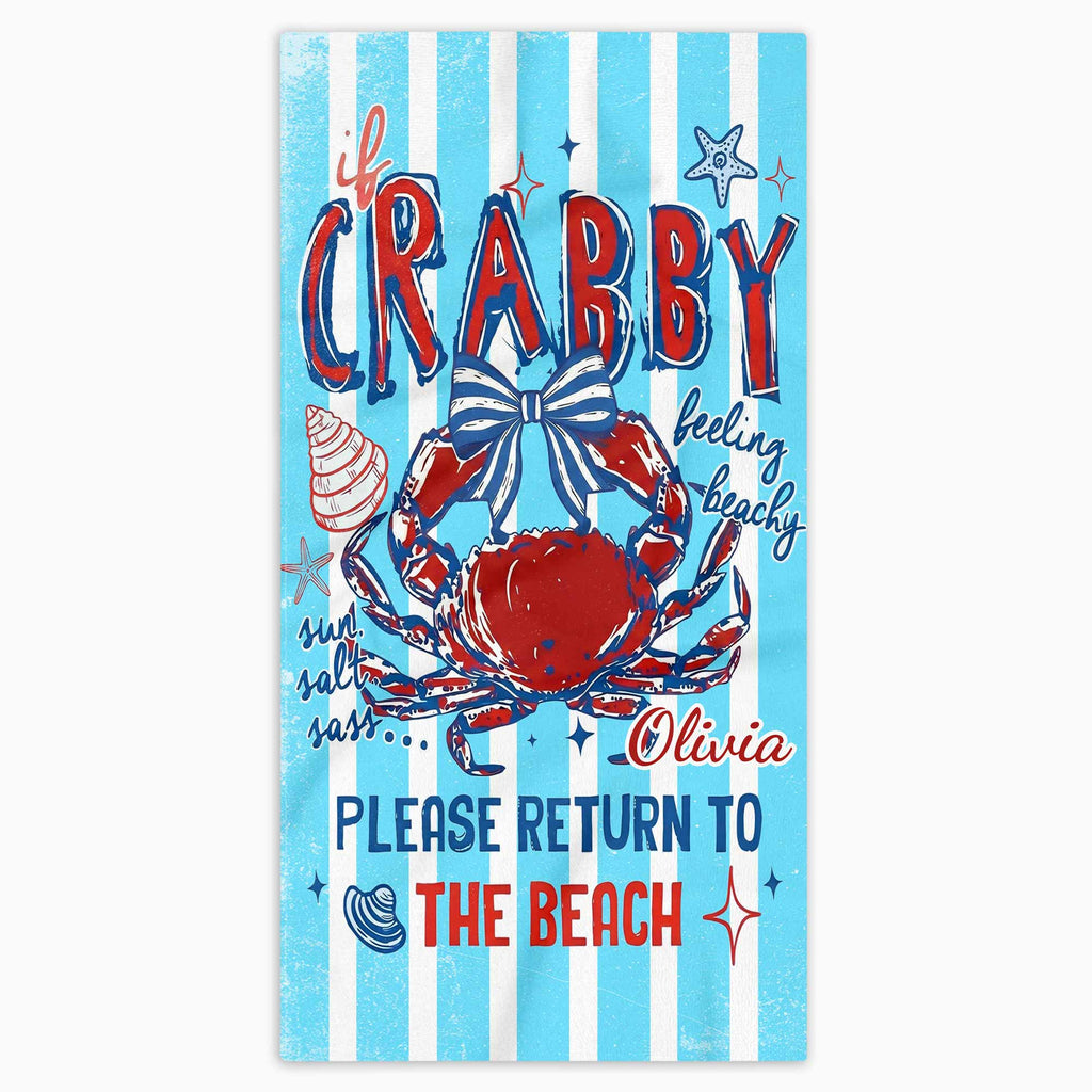Personalized Microfiber Beach Towel Custom Name Gift for Her Beach Towels GradoCreations