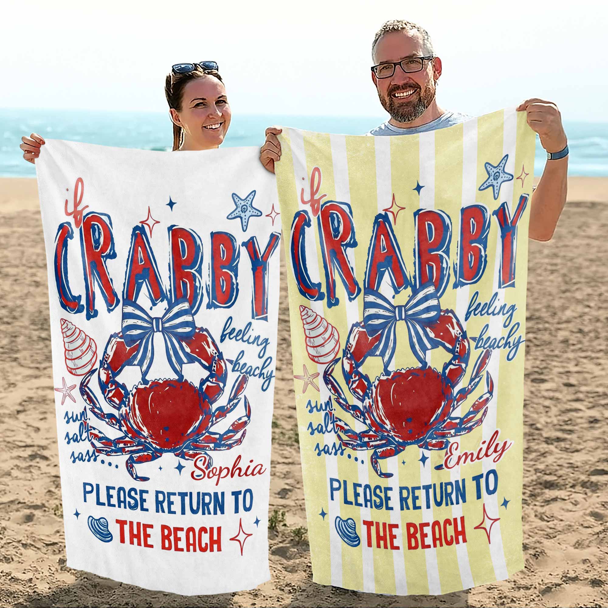 Personalized Microfiber Beach Towel Custom Name Gift for Her Beach Towels GradoCreations