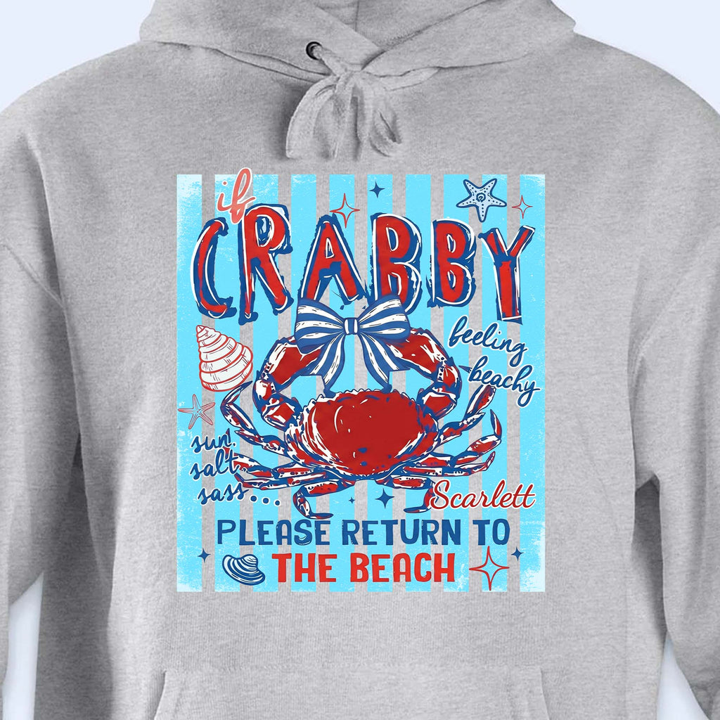 Personalized Beachy Crab T-Shirt Custom Gift for Her Shirt GradoCreations