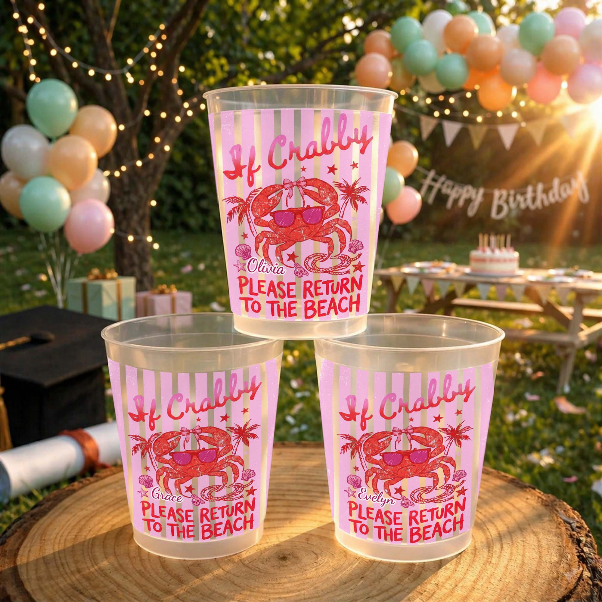Personalized Frosted Cups Custom Name Beach Lover Gift Frosted Cups GradoCreations