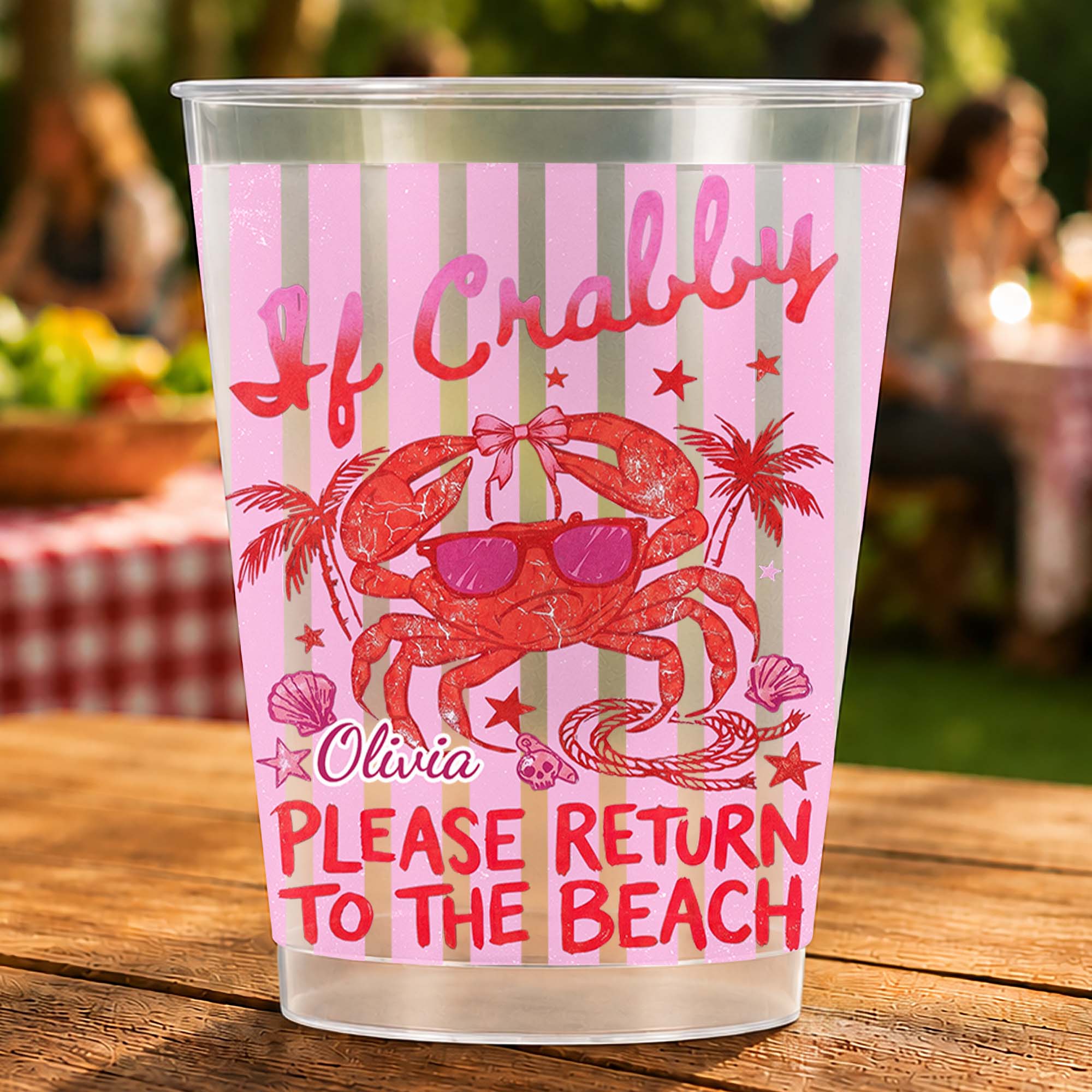 Personalized Frosted Cups Custom Name Beach Lover Gift Frosted Cups GradoCreations