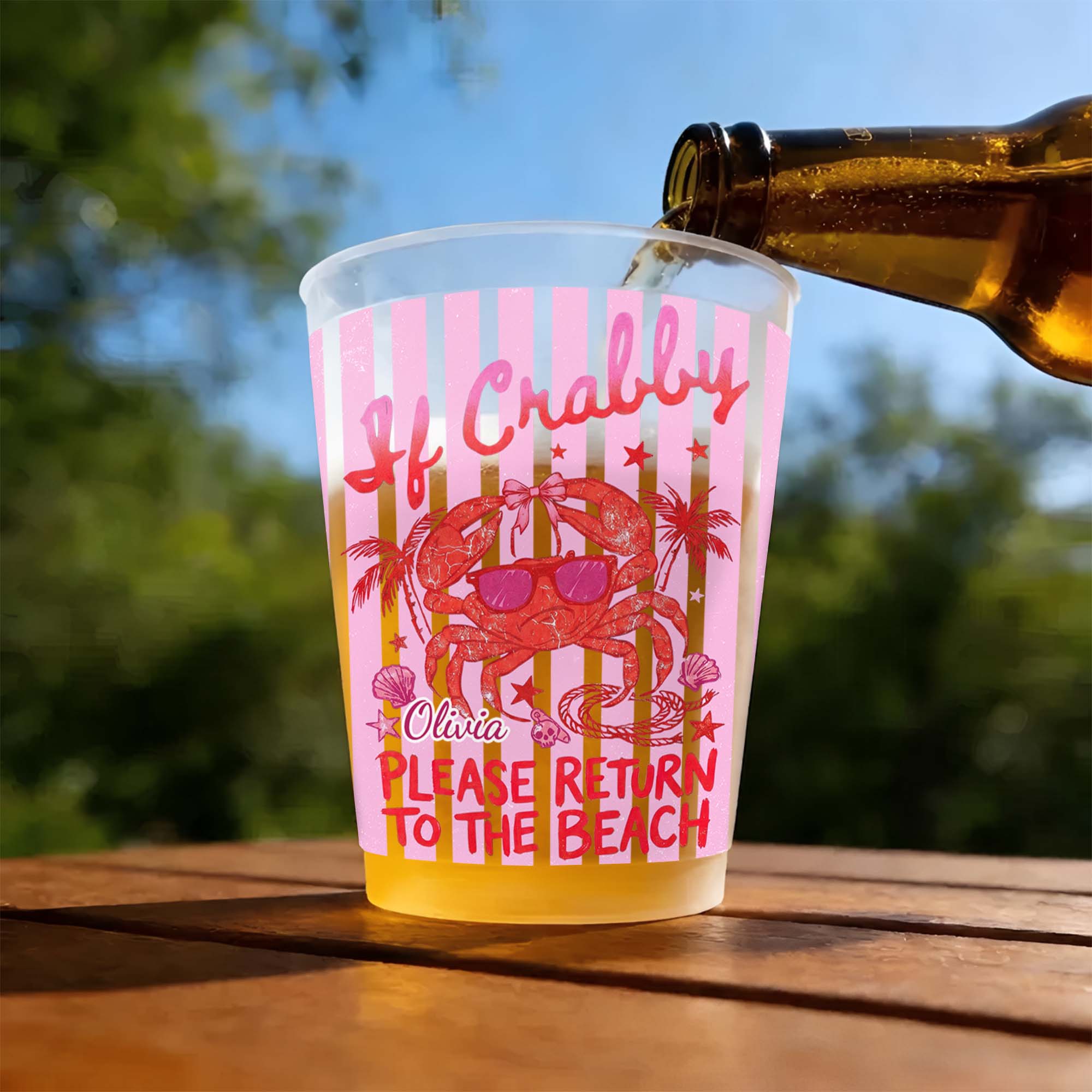 Personalized Frosted Cups Custom Name Beach Lover Gift Frosted Cups GradoCreations
