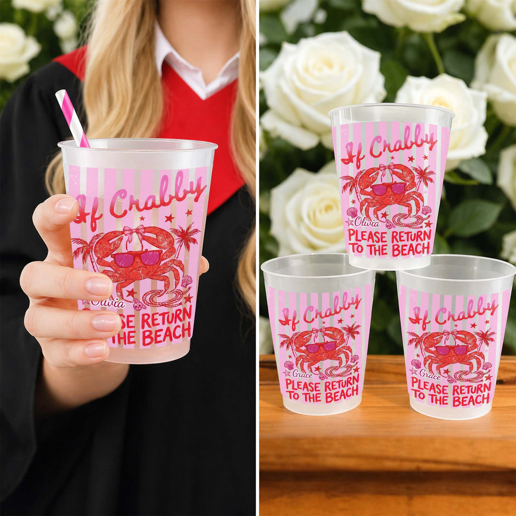 Personalized Frosted Cups Custom Name Beach Lover Gift Frosted Cups GradoCreations