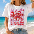 Personalized Beach Lover T-shirt Custom Crab Design Gift Shirt GradoCreations