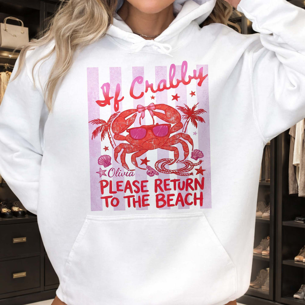Personalized Beach Lover T-shirt Custom Crab Design Gift Shirt GradoCreations