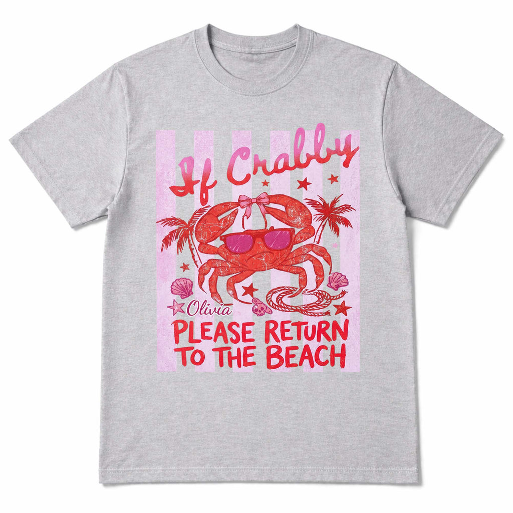 Personalized Beach Lover T-shirt Custom Crab Design Gift Shirt GradoCreations
