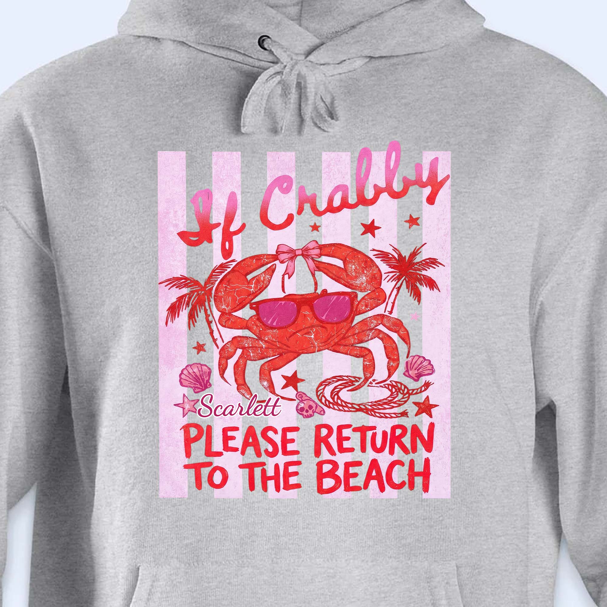 Personalized Beach Lover T-shirt Custom Crab Design Gift Shirt GradoCreations