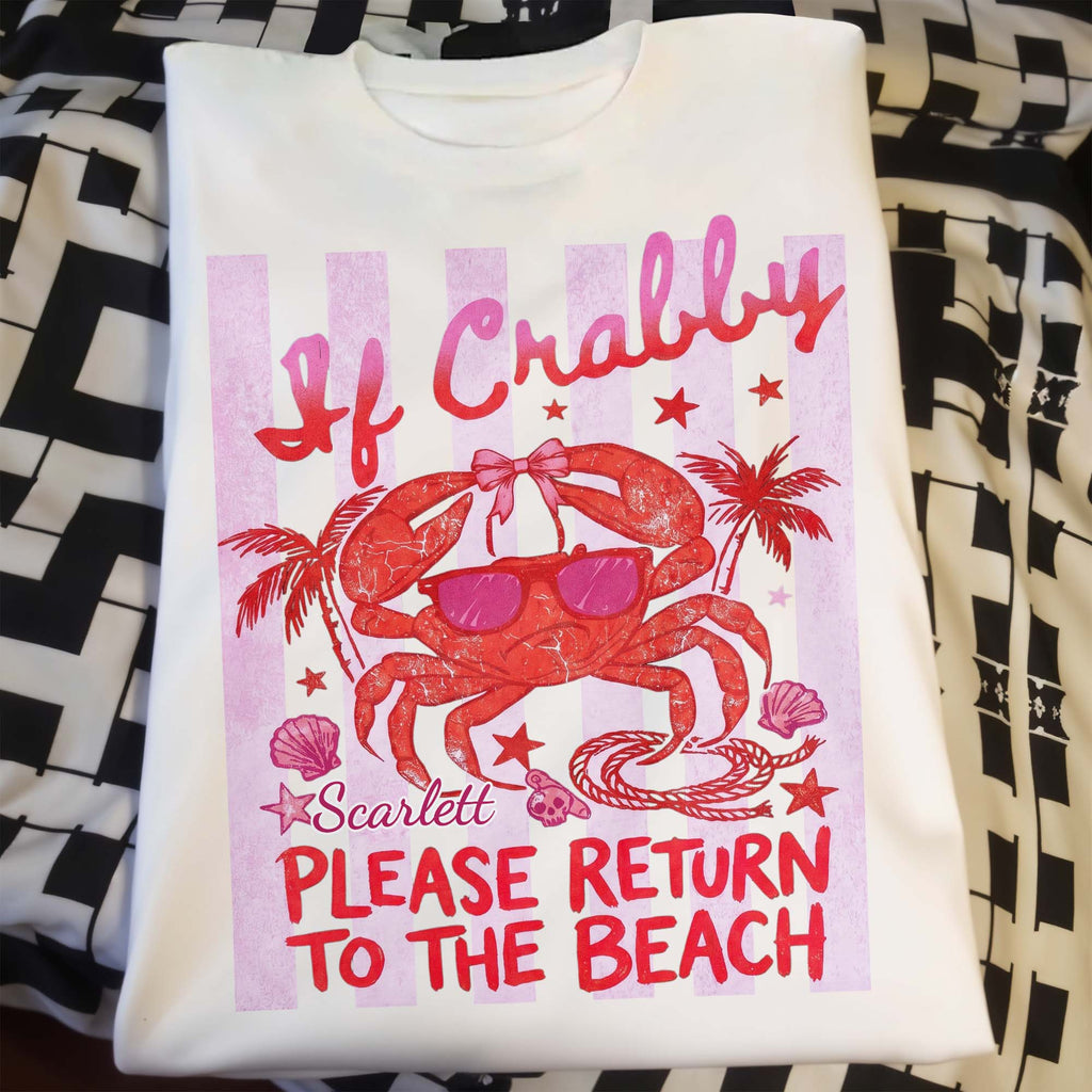 Personalized Beach Lover T-shirt Custom Crab Design Gift Shirt GradoCreations