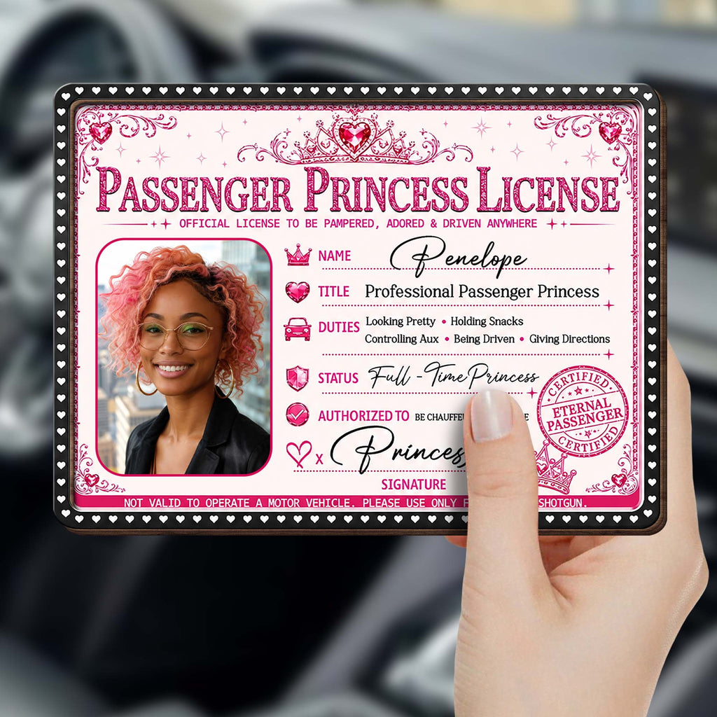 Personalized Car Visor Clip Custom Photo Crown Gift for Her Car Visor Clip GradoCreations