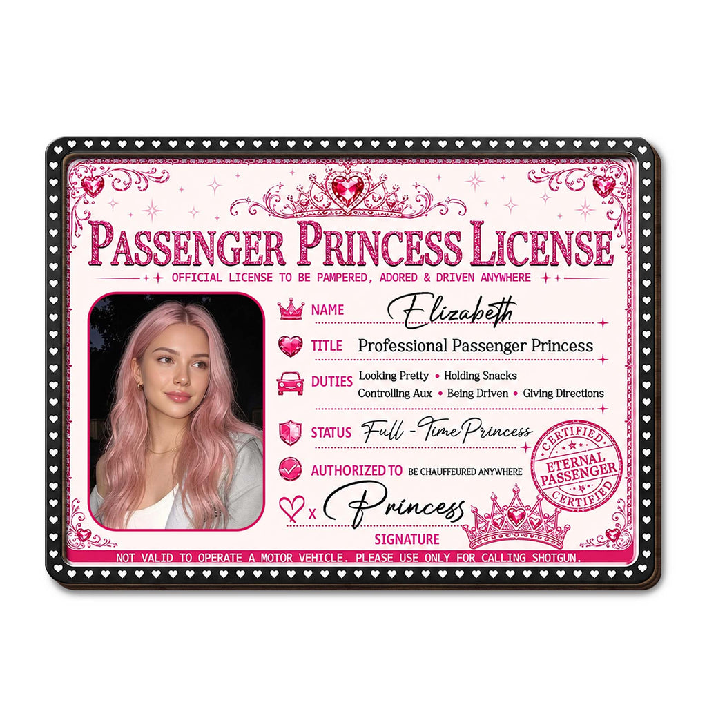 Personalized Car Visor Clip Custom Photo Crown Gift for Her Car Visor Clip GradoCreations
