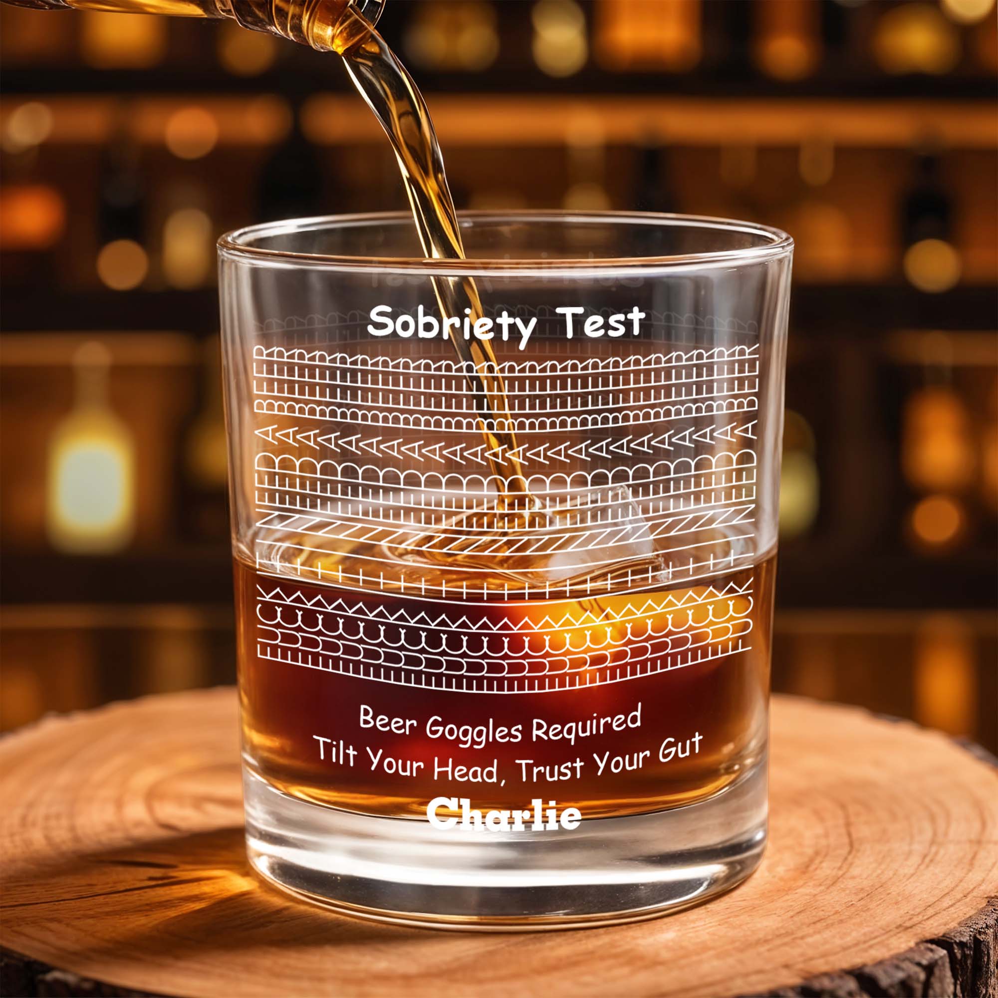 Personalized Whiskey Glass Custom Name Unique Gift for Him Whiskey Glass GradoCreations
