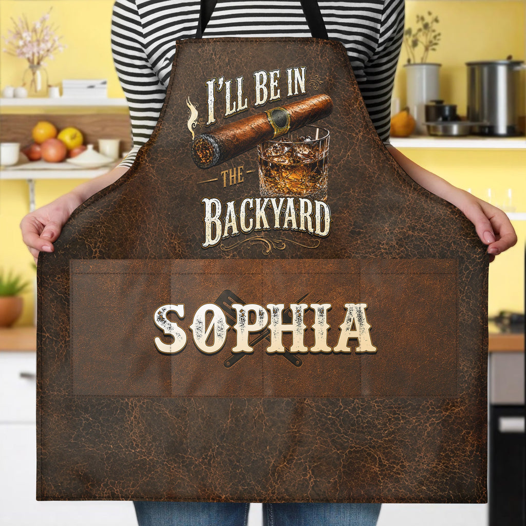 Personalized Apron with Custom Name for Dad & Grill Lovers Apron GradoCreations
