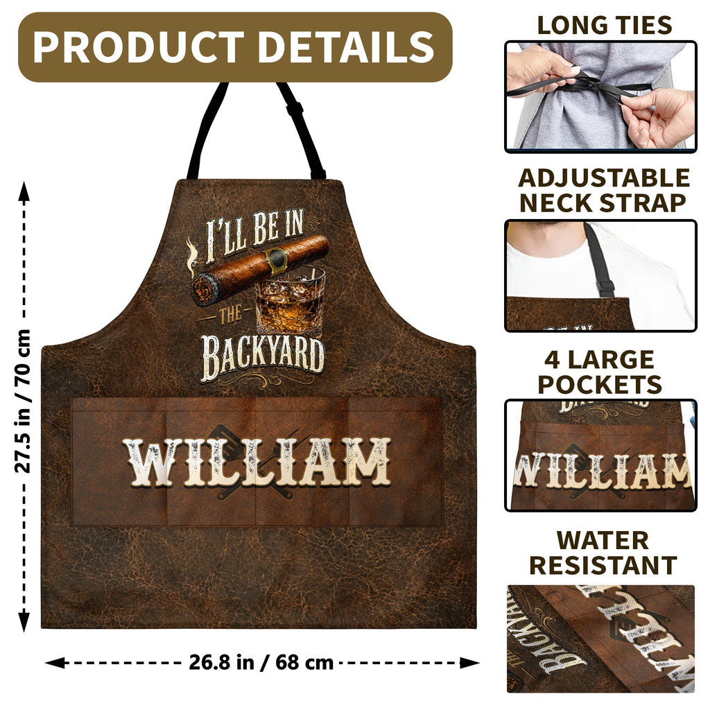 Personalized Apron with Custom Name for Dad & Grill Lovers Apron GradoCreations
