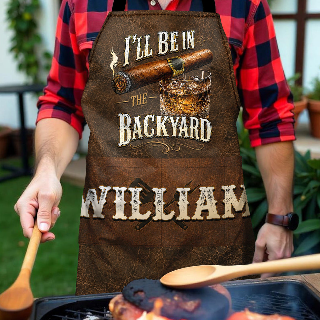 Personalized Apron with Custom Name for Dad & Grill Lovers Apron GradoCreations