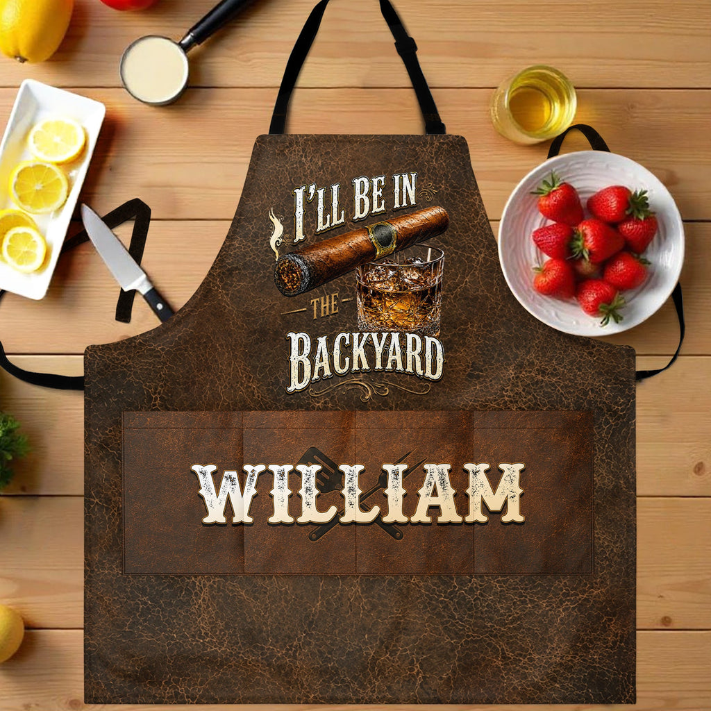 Personalized Apron with Custom Name for Dad & Grill Lovers Apron GradoCreations